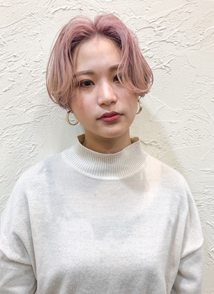 ピンクハンサムショート 名古屋の美容室 Buddy Hair バディヘア ピンクハンサムショート 名古屋の美容室 Buddy Hair バディヘア