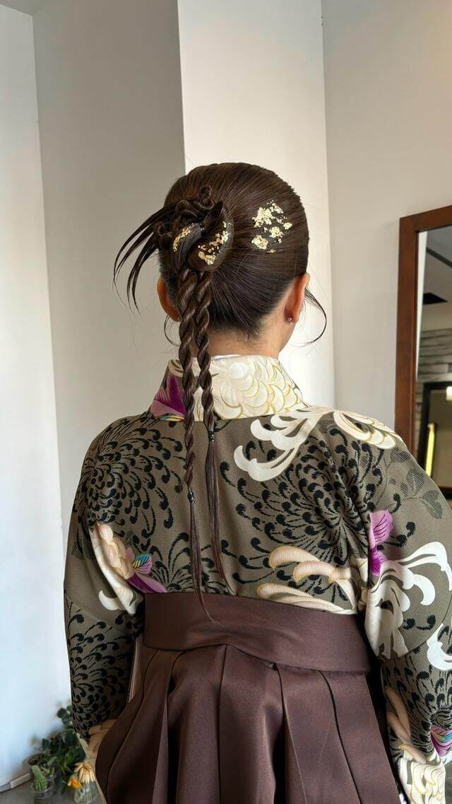 卒業式ヘアー