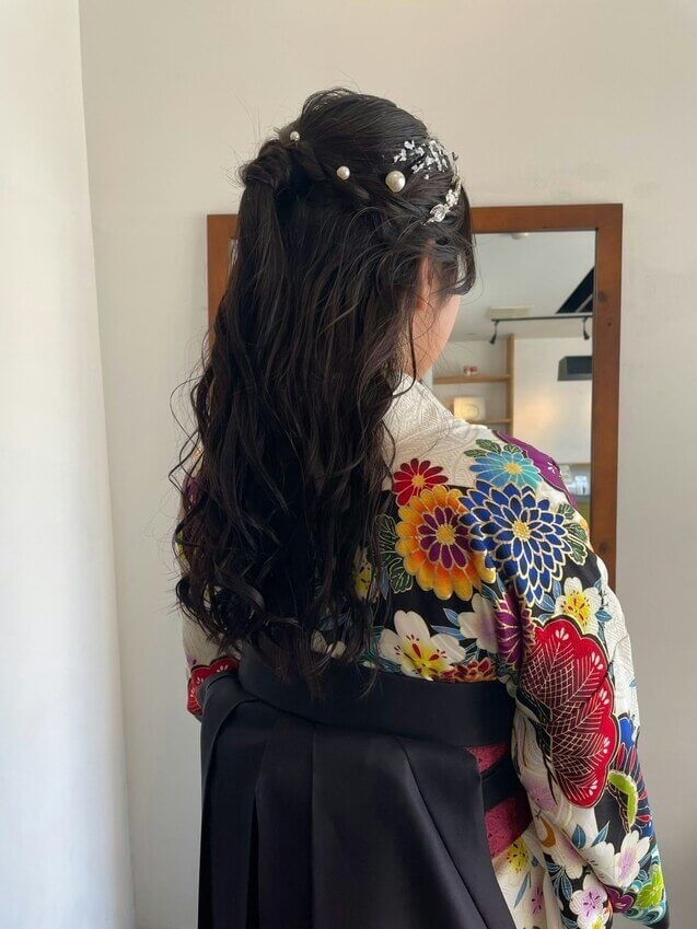 卒業式ヘアー