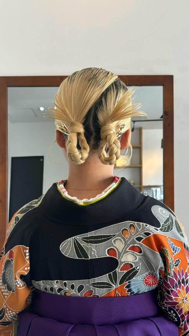 卒業式ヘアー